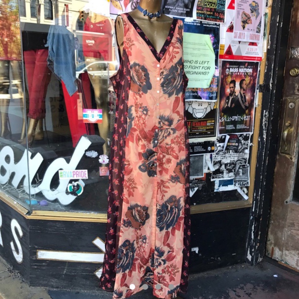 hippie maxi dress w slits
